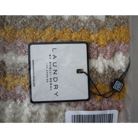 Laundry by Shelli Segal Women's O/S Misty Rose Striped Popcorn Knit Scarf - Picture 9 of 10